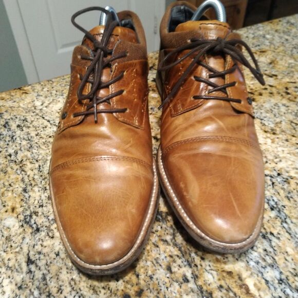 Bullboxer Davide Brown Leather Lace Up Casual Oxfords Dress Shoes Men's Sz 8 - Picture 8 of 12